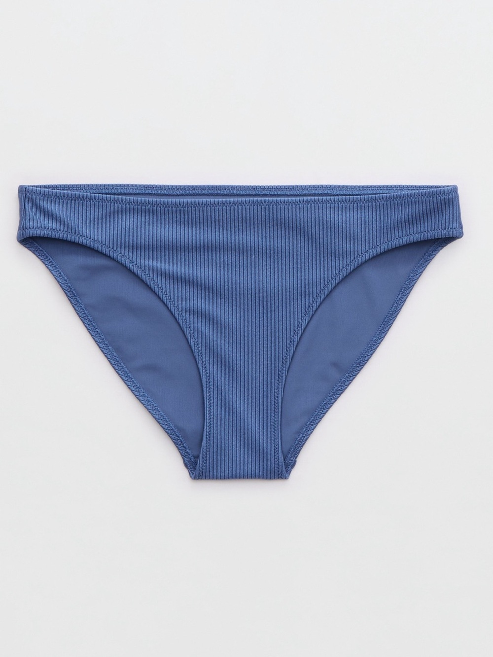 Aerie Shine Rib Full Coverage Bikini Bottom - Navy